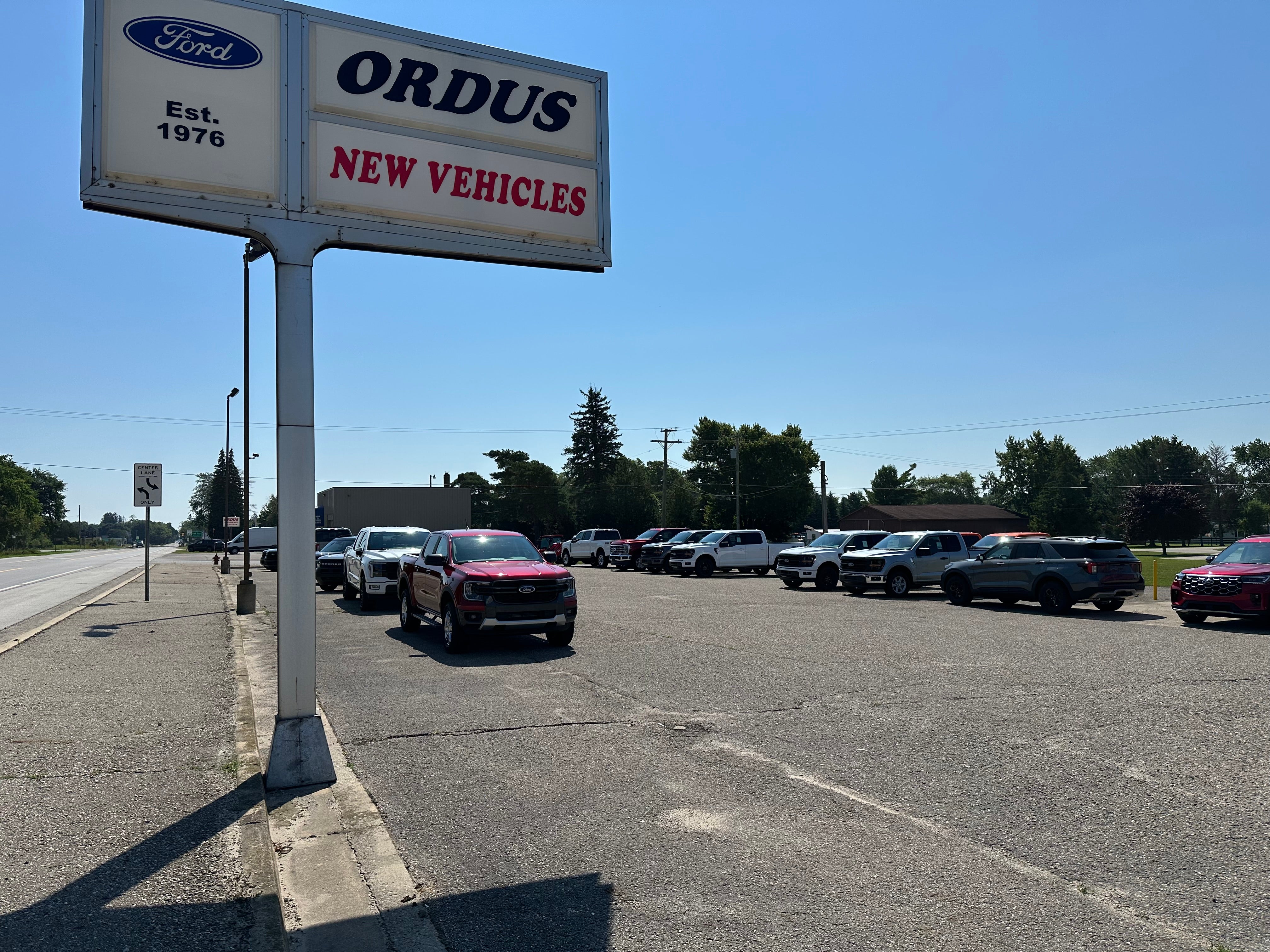 dealership exterior Joe Ricci's Ordus Ford, LLC in Bad Axe MI